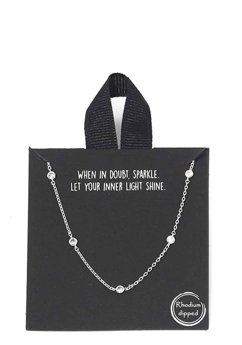 18K GOLD RHODIUM DIPPED NECKLACE