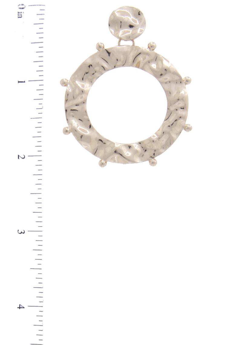 ROUND BENT CIRCLE POST EARRING