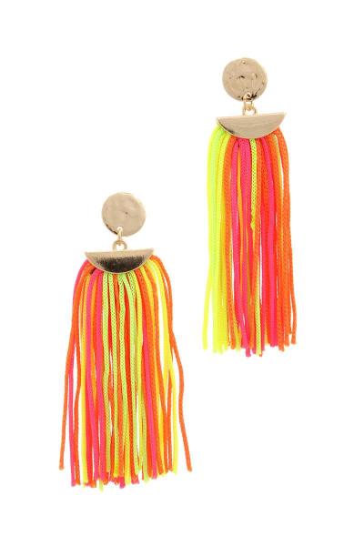 TASSEL POST DROP EARRING