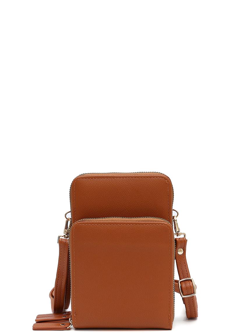 SMOOTH ZIPPER CROSSBODY BAG