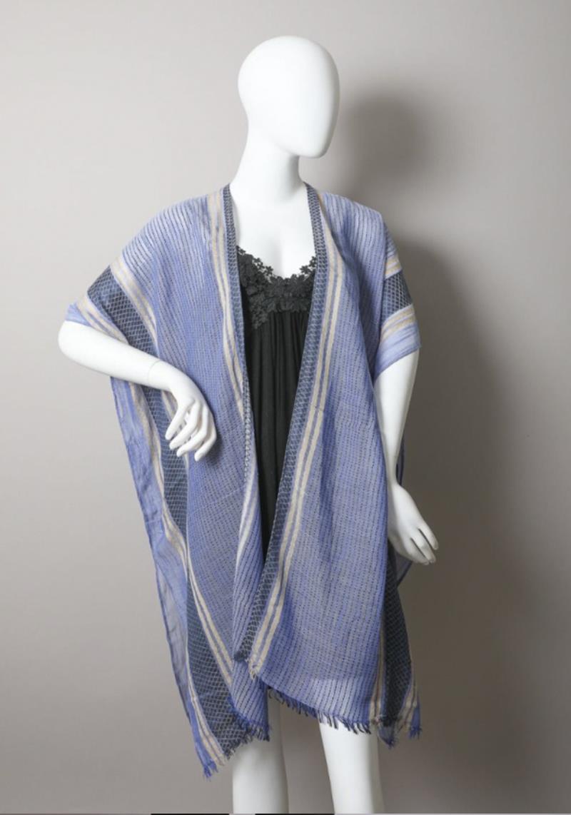 LIGHTWEIGHT STRIPE STITCH KIMONO