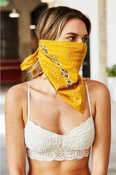 FASHION FLORAL DOT BANDANA FACEMASK
