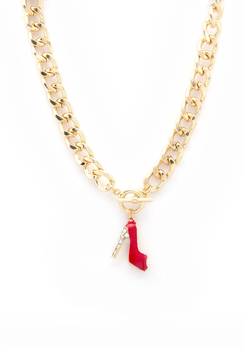 HIGH HEEL TOGGLE CURB LINK NECKLACE