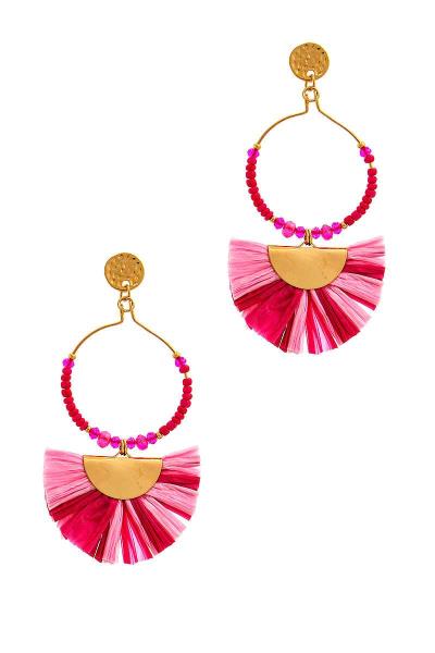 STYLISH FAN TASSEL DROP EARRING