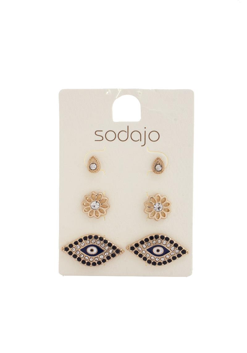 SODAJO EYE ASSORTED EARRING SET