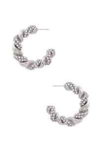 TWISTED RHINESTONE EARRING