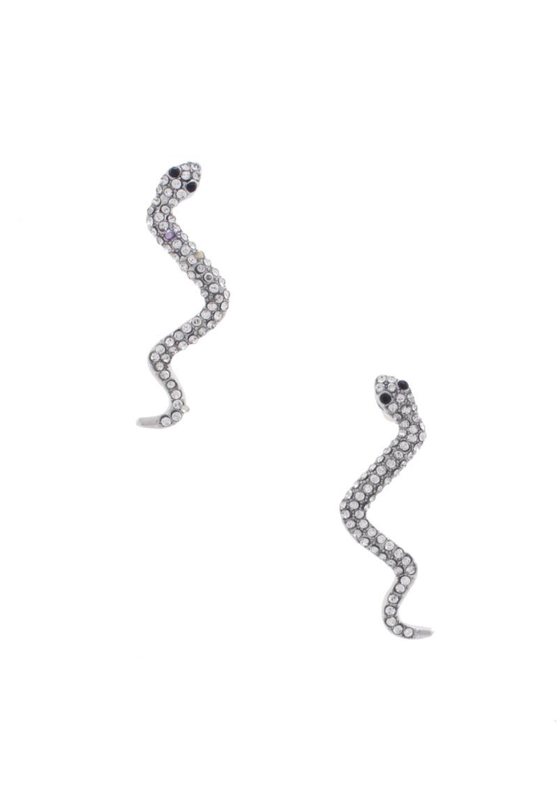 SNAKE RHINESTONE EARRING