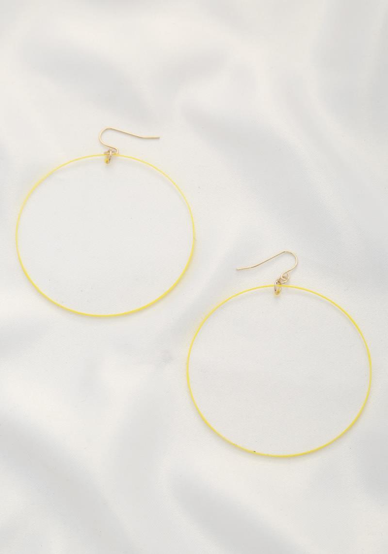 TRANSPARENT ROUND DANGLE EARRING