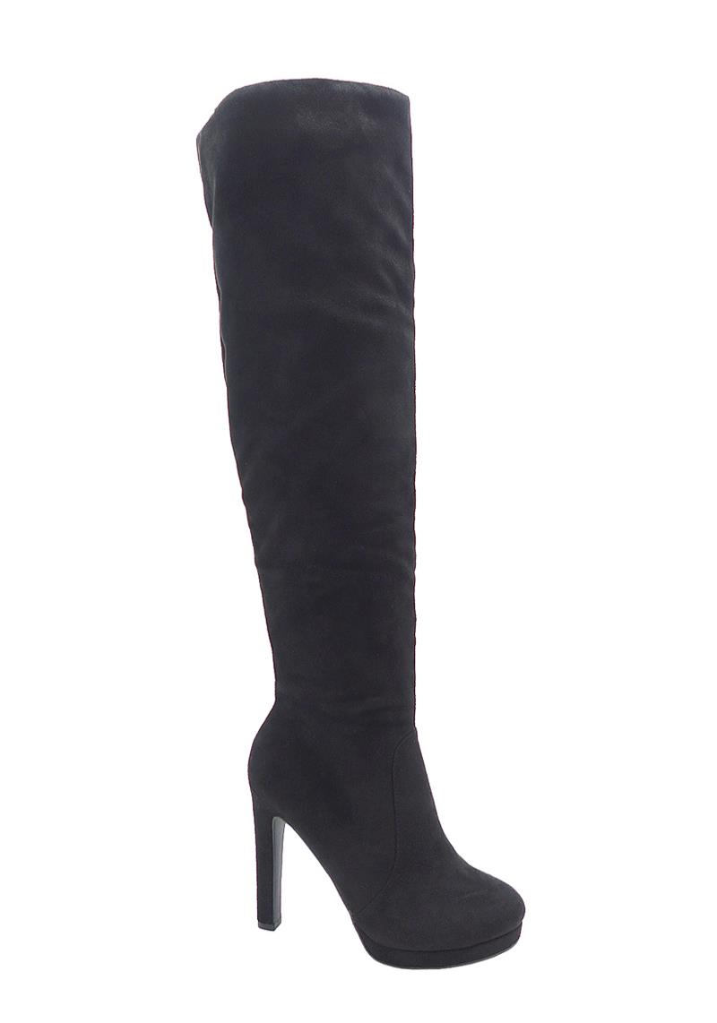 HIGH THIGH LEATHER WITH POINTY HEEL BOOTS