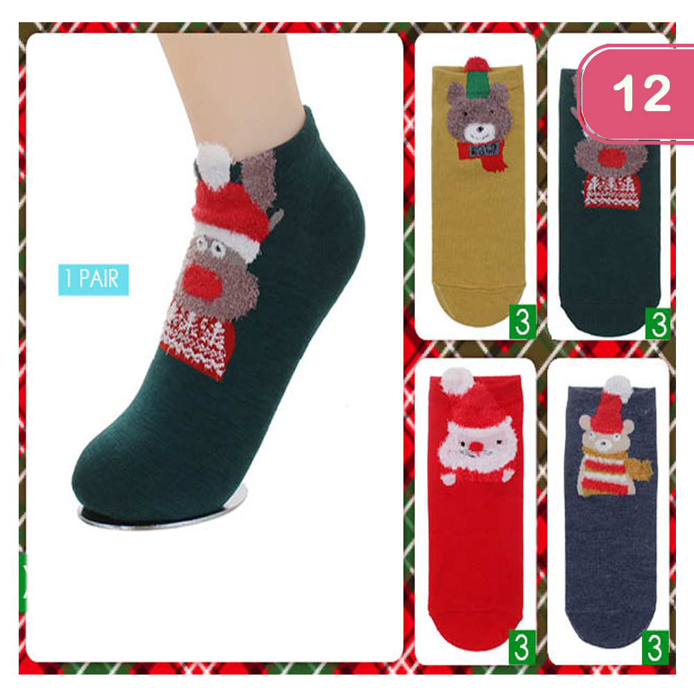 FASHION CHRISTMAS SOCKS (12 UNITS)