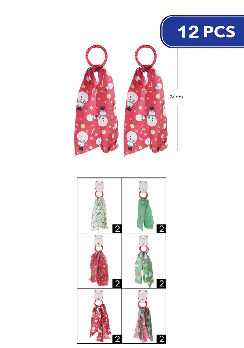 FASHION CHRISTMAS HAIR TIE (12 UNITS)