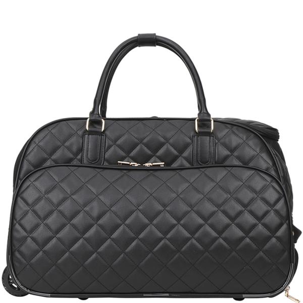 QUILT ZIPPER TRAVEL SIZE DUFFEL BAG