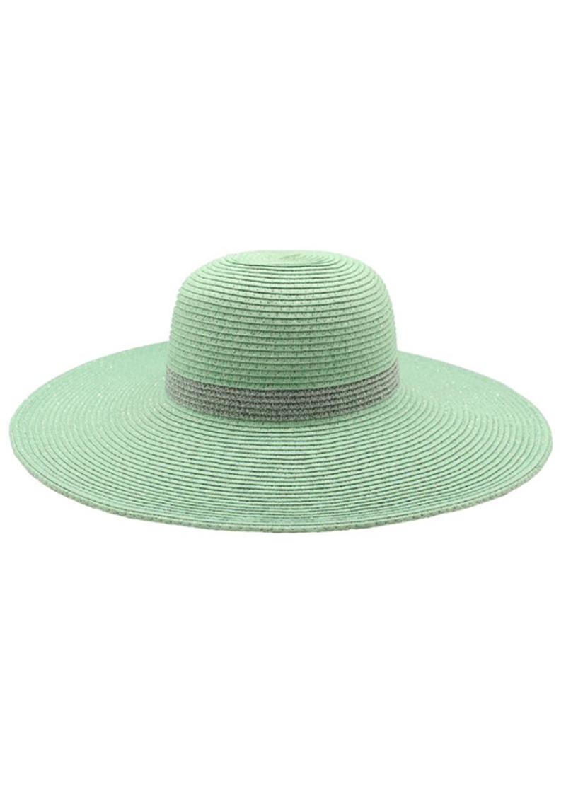 STRAW METALLIC COLOR LINE SUN HAT