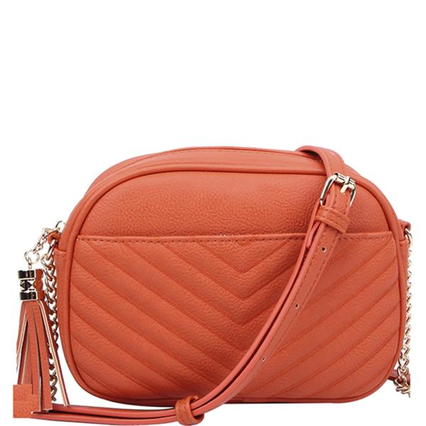 FASHION TASSEL OVAL CROSSBODY BAG