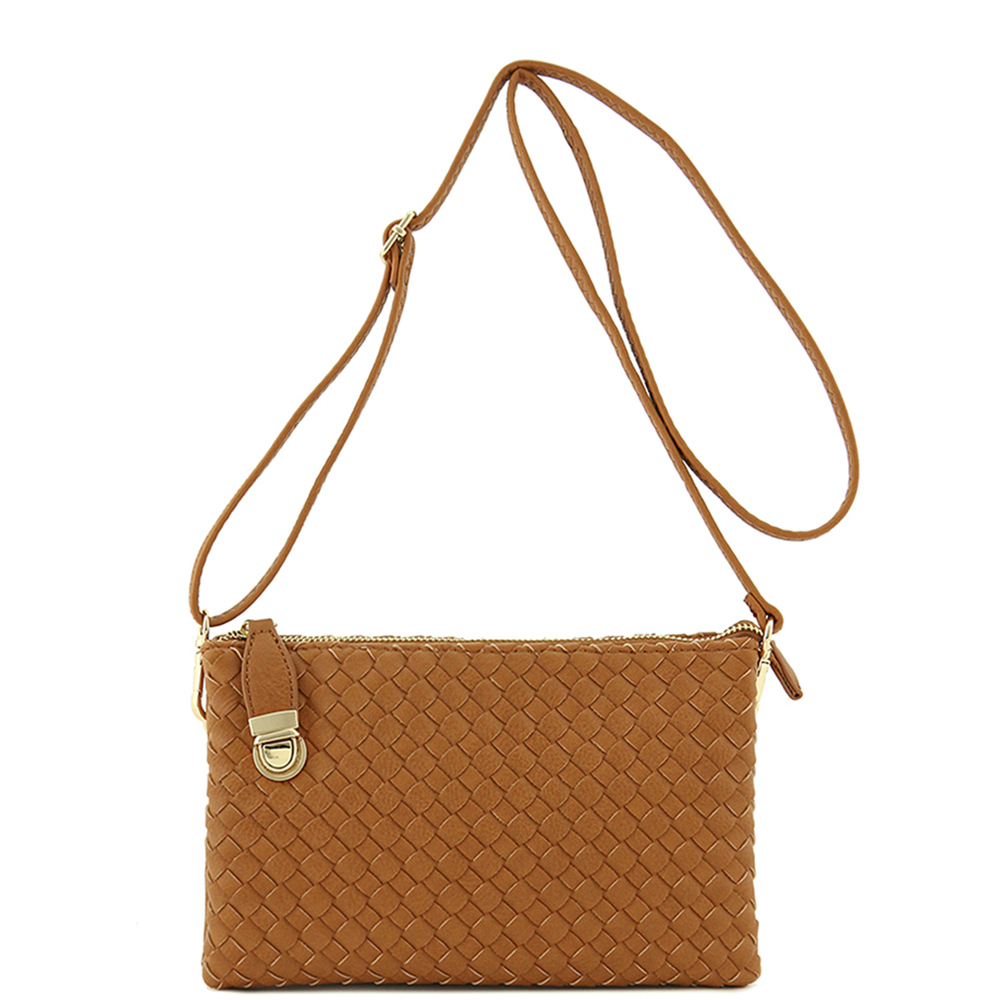 FASHION BRAID BUCKLE CROSSBODY BAG