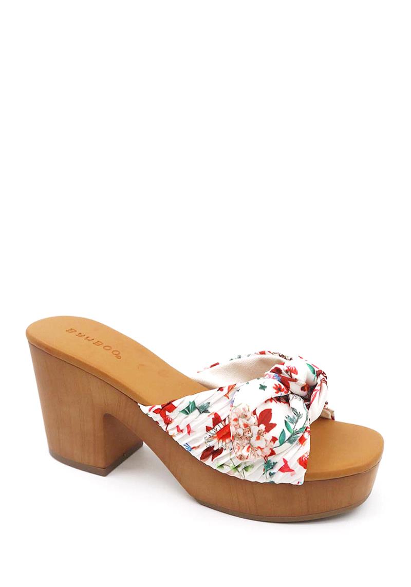 CHIC ELEGANT KNOT BOW STRAP SLIP HEEL