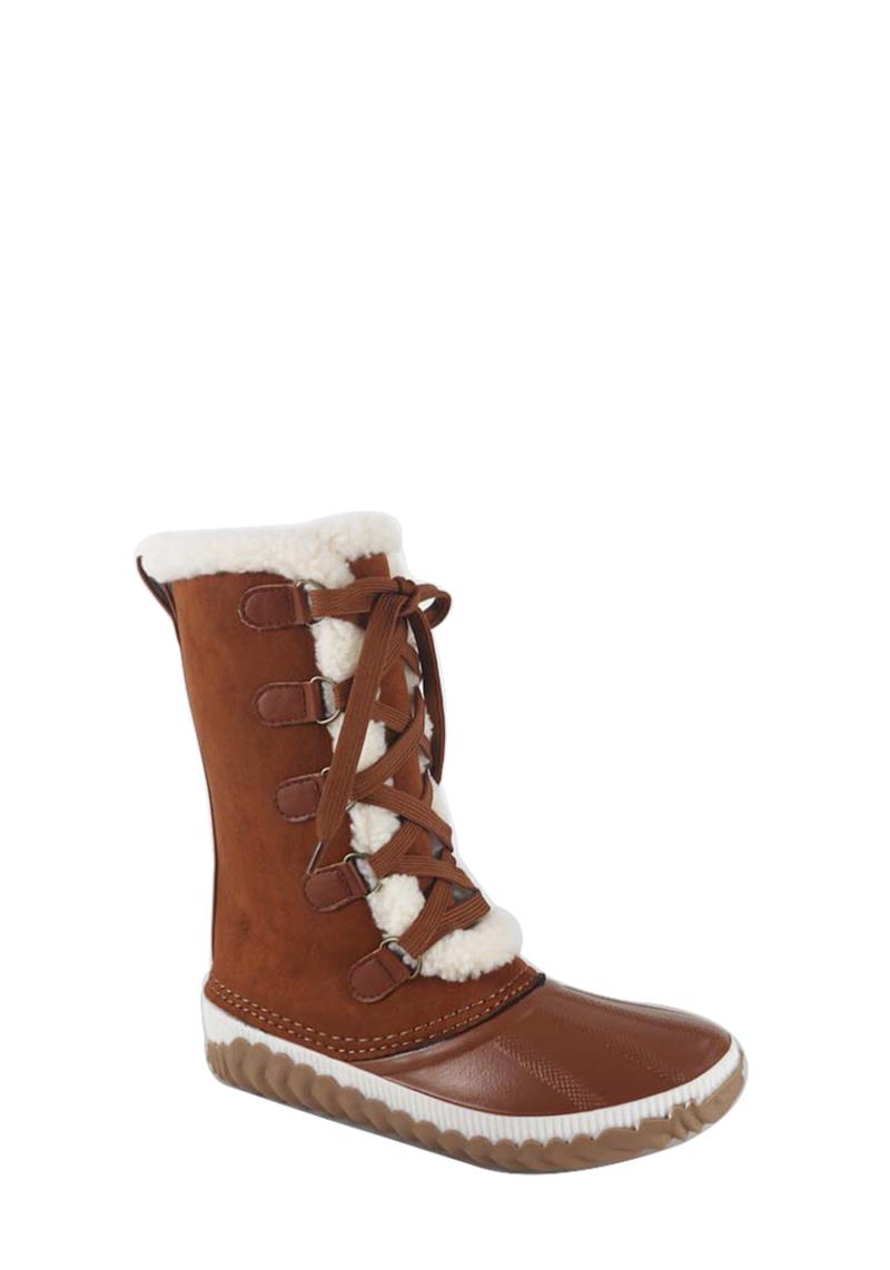 COZY FURRY HIGH MULTI LACED BOOTS