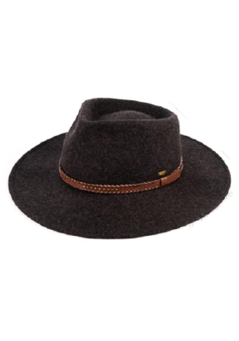 CHEVEUX WOOL FASHION STITCH BAND BRIM HAT