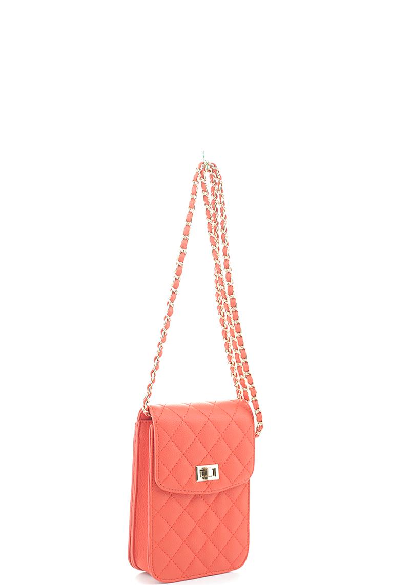 FASHION QUILT TWIST CELLPHONE CROSSBODY BAG