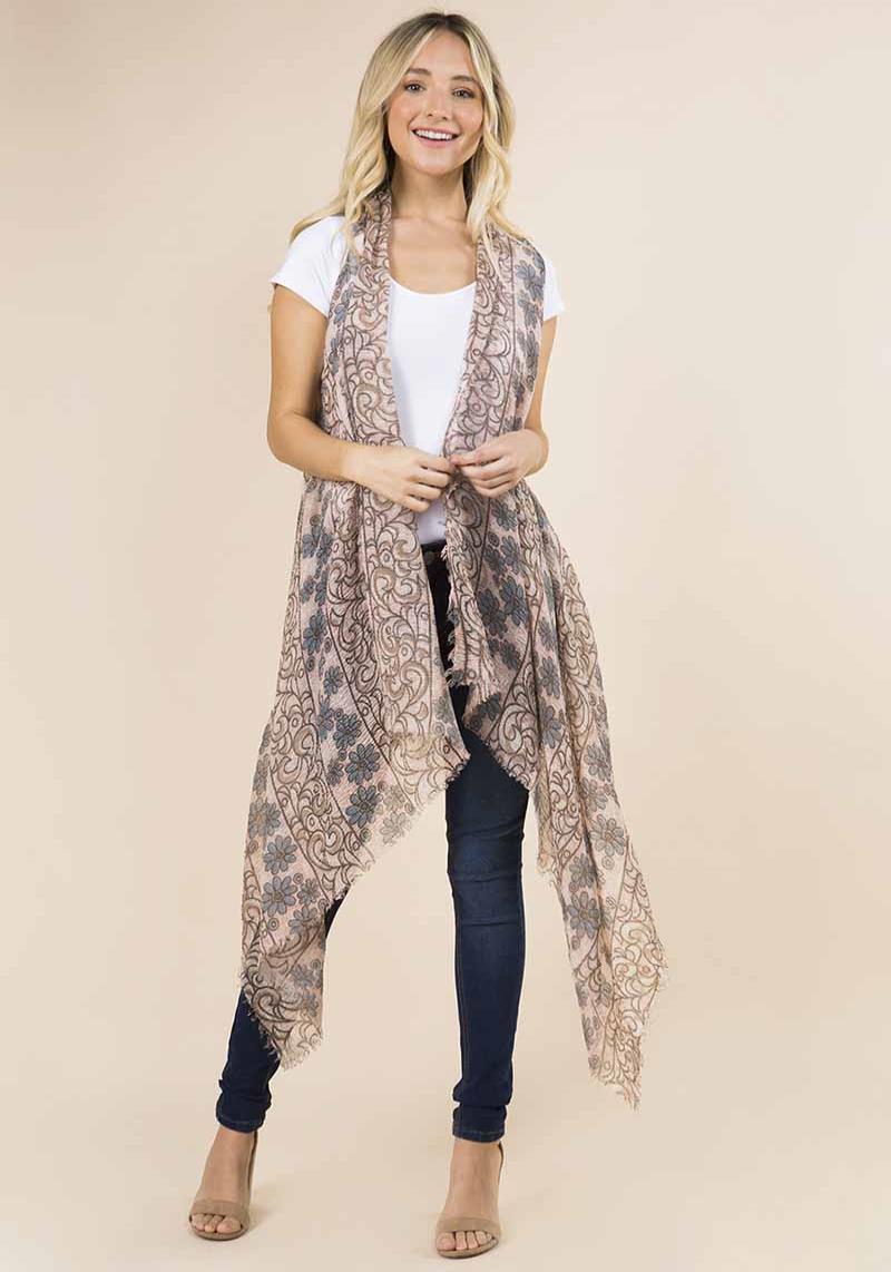 FASHION PATTERN LONG VEST