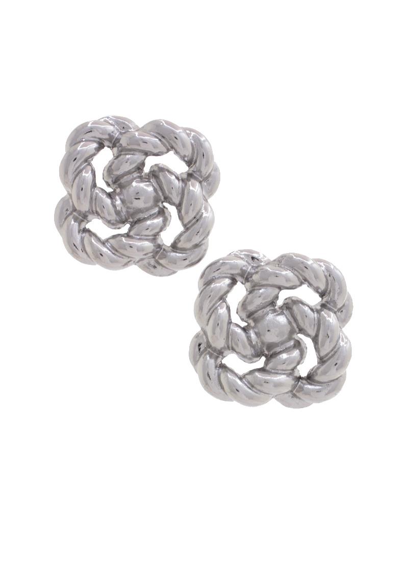 KNOT SQUARE METAL EARRING