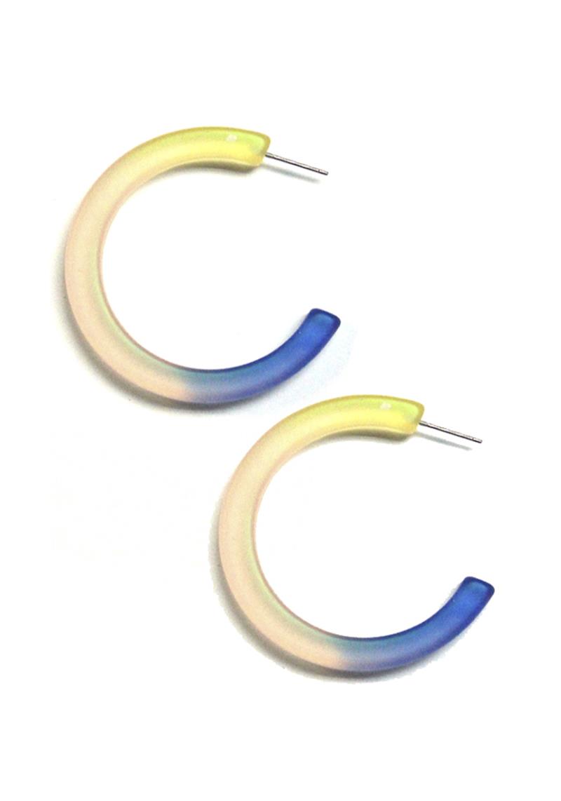 GRADATION COLOR HOOP EARRING