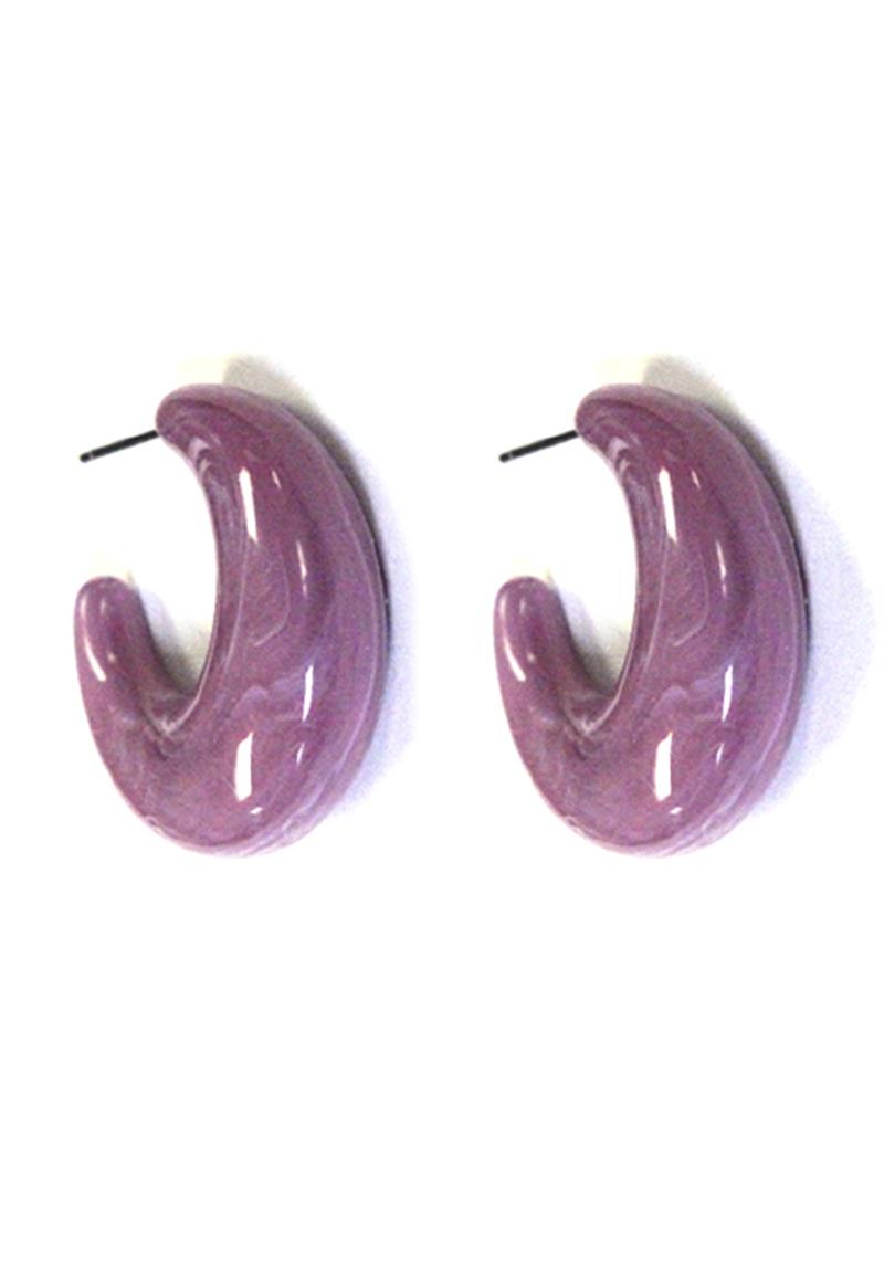 LUCITE HOOP EARRING