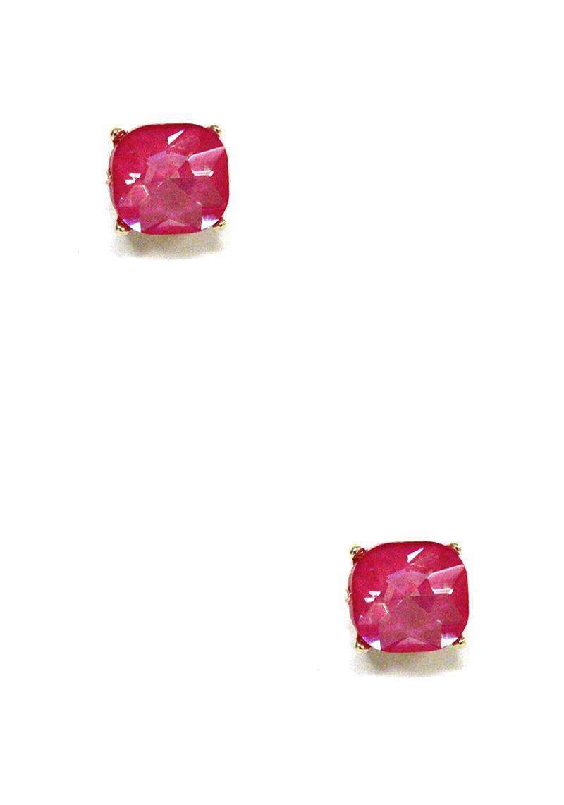 GEMSTONE STUD EARRING