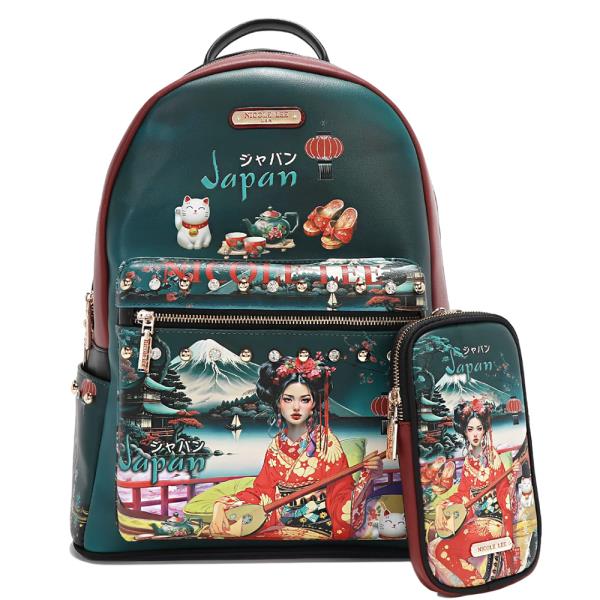 NICOLE LEE LARGE LAPTOP BACKPACK WITH USB CHARGING PORT BACKPACK