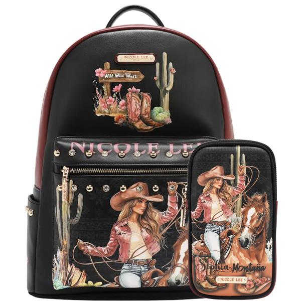 NICOLE LEE LARGE LAPTOP BACKPACK WITH USB CHARGING PORT BACKPACK