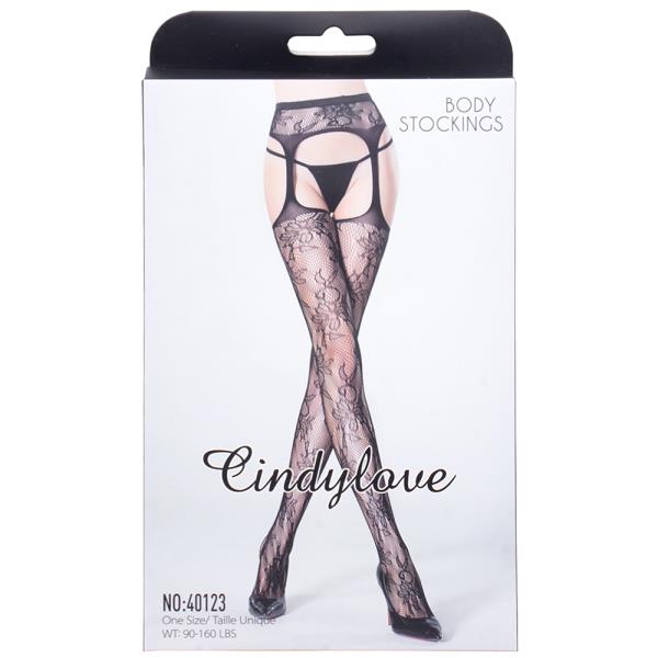 CINDY LOVE DESIGN FLORAL BODY STOCKINGS (6 UNITS)