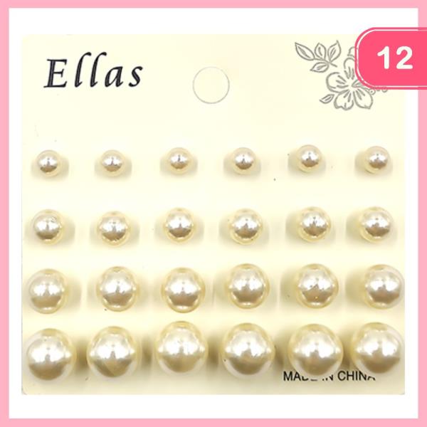 FASHION PEARL EARRING SET (12 UNITS)