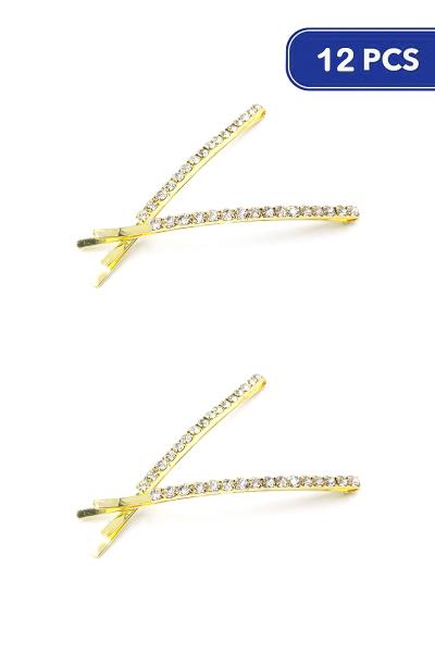 FASHION RHINESTONE HAIR PIN (12 UNITS)