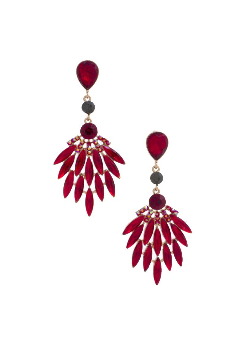 MARQUISE SHAPE RHINESTONE DANGLE EARRING