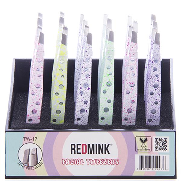 REDMINK PRINT FACIAL TWEEZERS 24 PCS