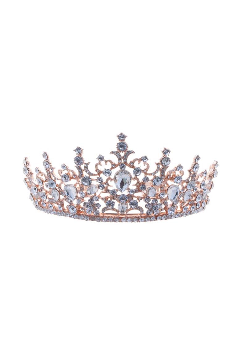 LUXURY RHINESTONE CRYSTAL CROWN TIARA