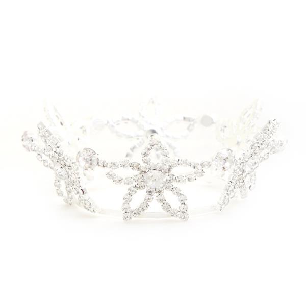STAR PATTERN RHINESTONE MINI TIARA