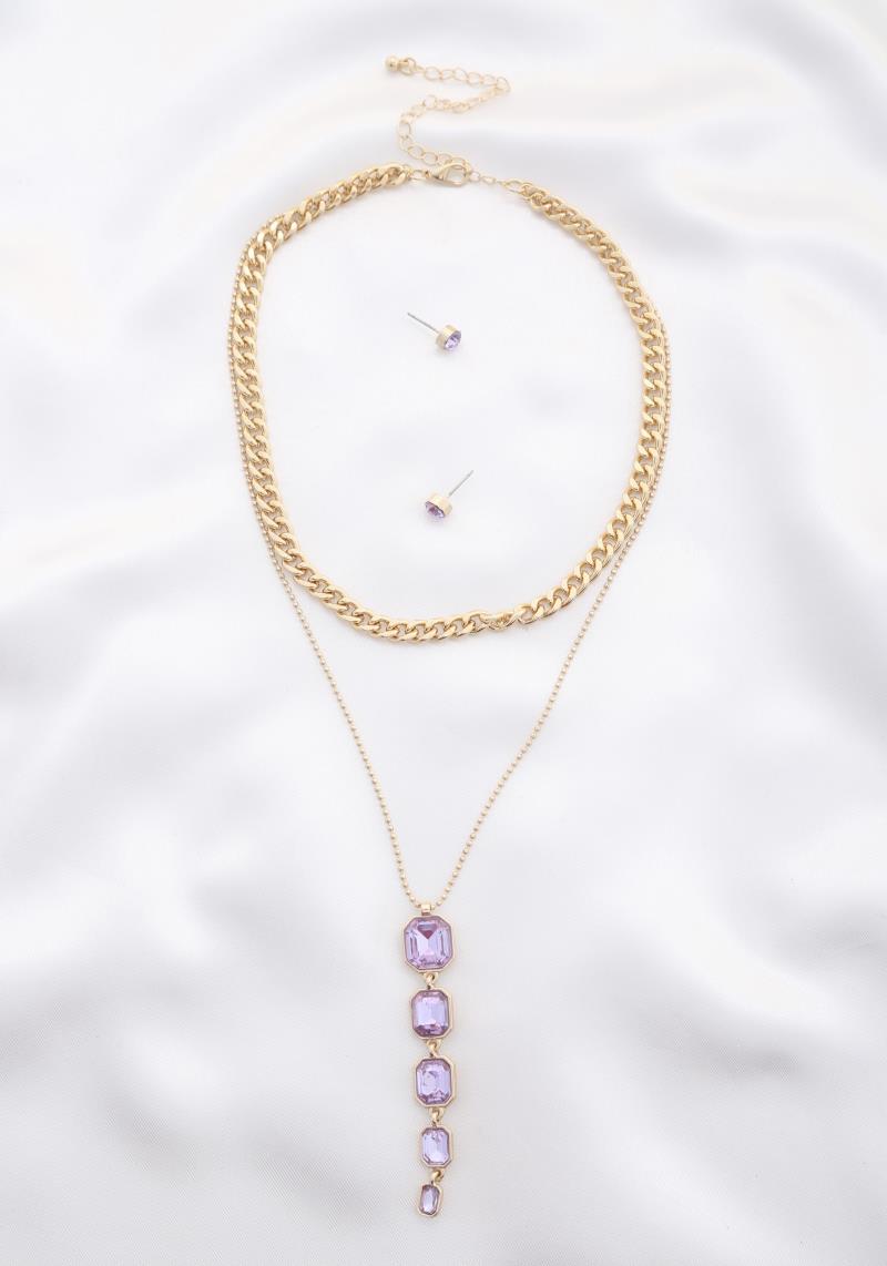 CRYSTAL LAYERED NECKLACE