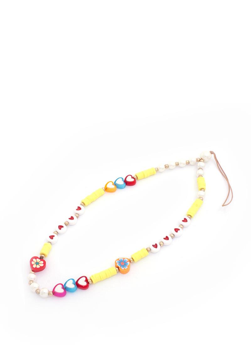 SODAJO HEART CLAY BEAD PHONE STRAP