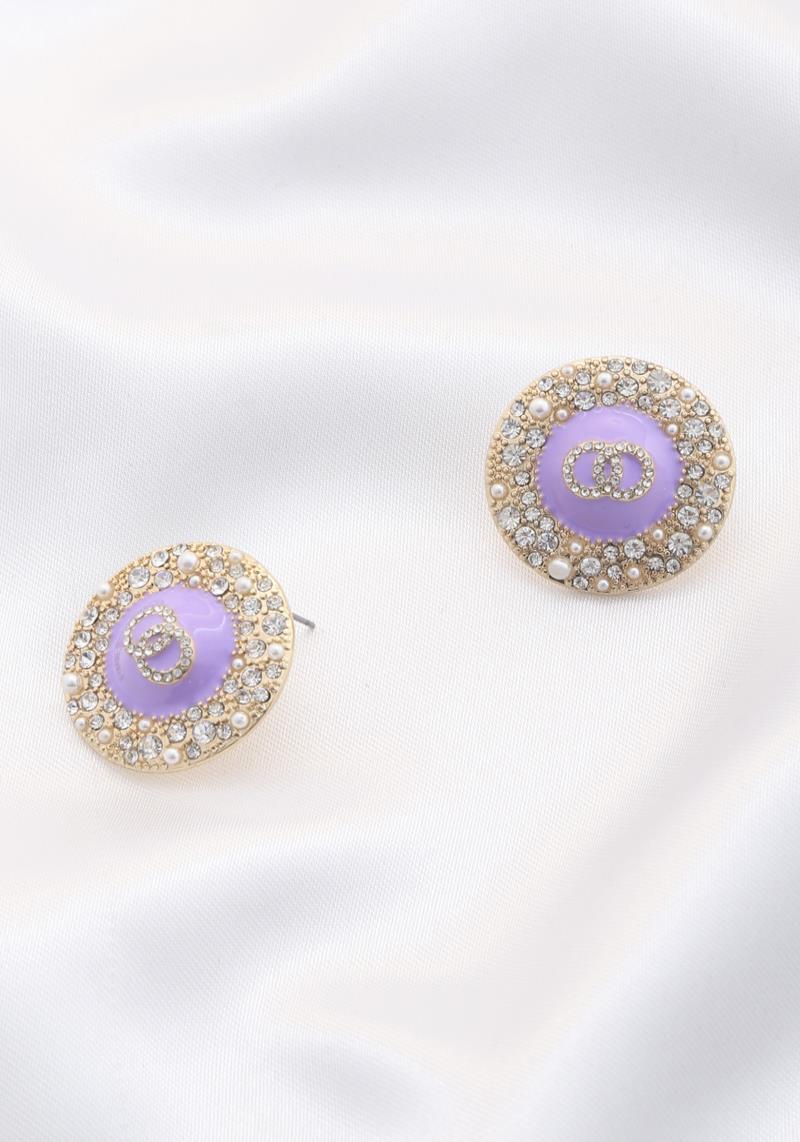 DOUBLE CIRCLE ROUND METAL EARRING