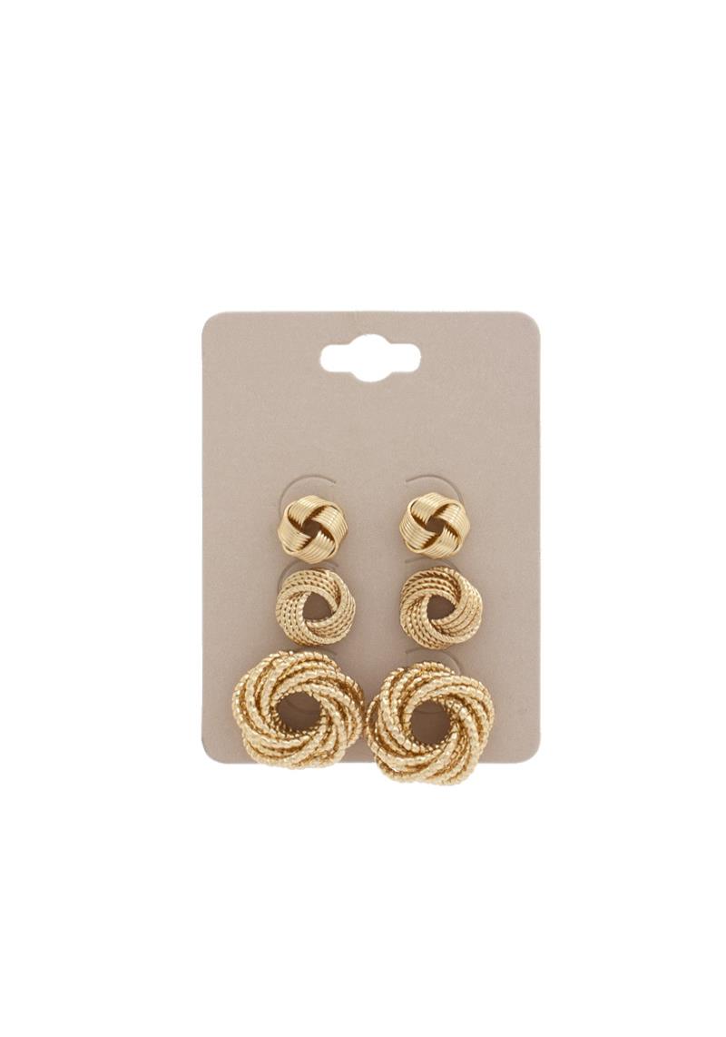 KNOT ASSORTED STUD EARRING SET