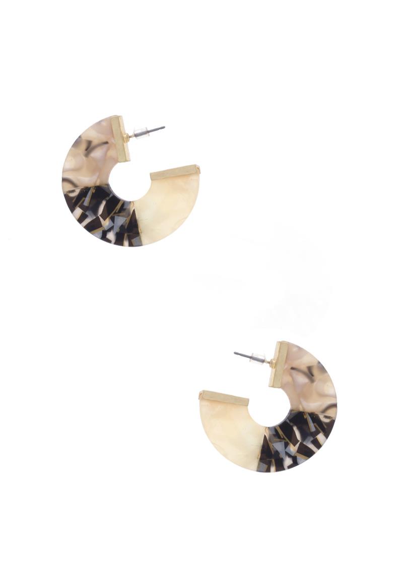 ACETATE OPEN CIRCLE EARRING