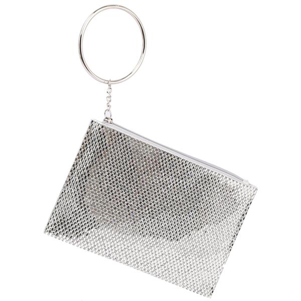 FASHION METAL HAND TEXTURE CLUTCH BAG