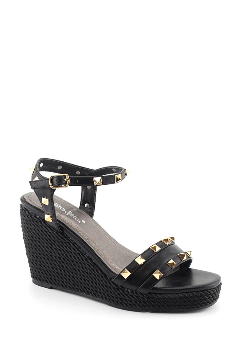 FASHION STUD BUCKLE STRAP WEDGE SHOES(12 PAIR)