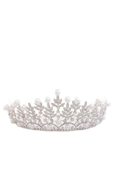 PEARL RHINESTONE TIARA