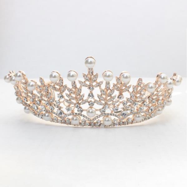 PEARL RHINESTONE TIARA