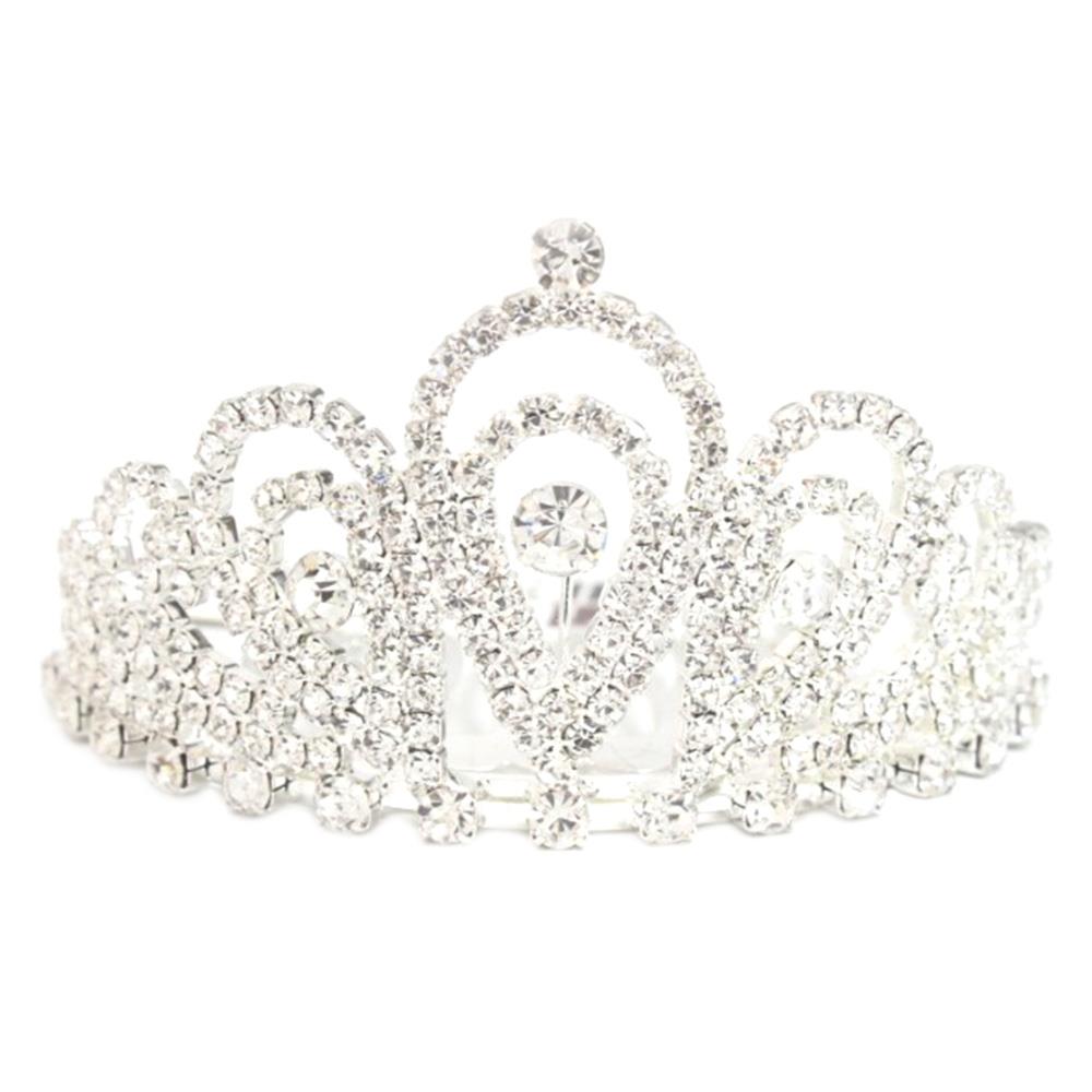 RHINESTONE PRINCESS CROWN TIARA