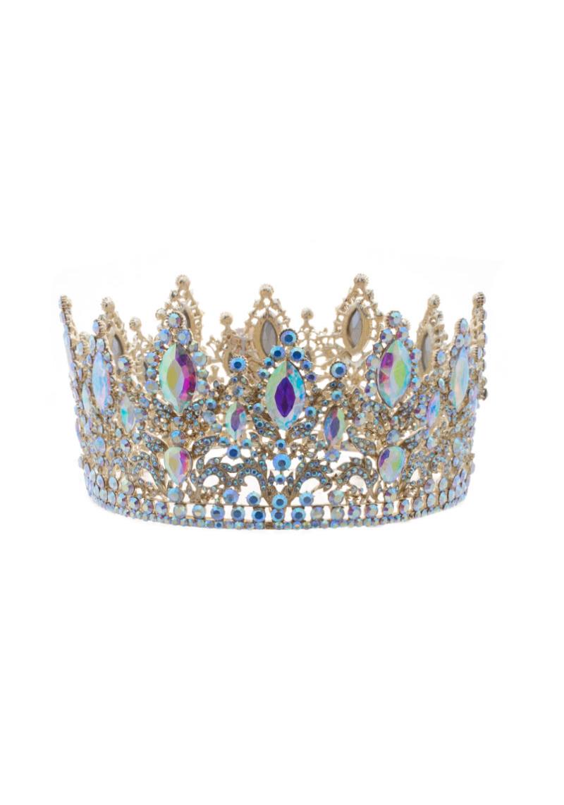LUXURY RHINESTONE CRYSTAL CROWN TIARA