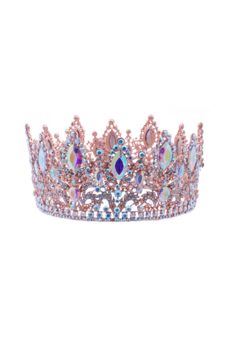 LUXURY RHINESTONE CRYSTAL CROWN TIARA