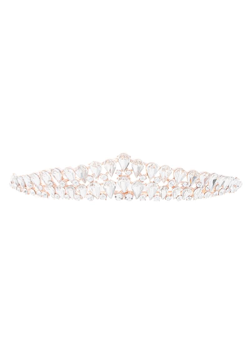 FASHION DOUBLE CRYSTAL LAYER TIARA